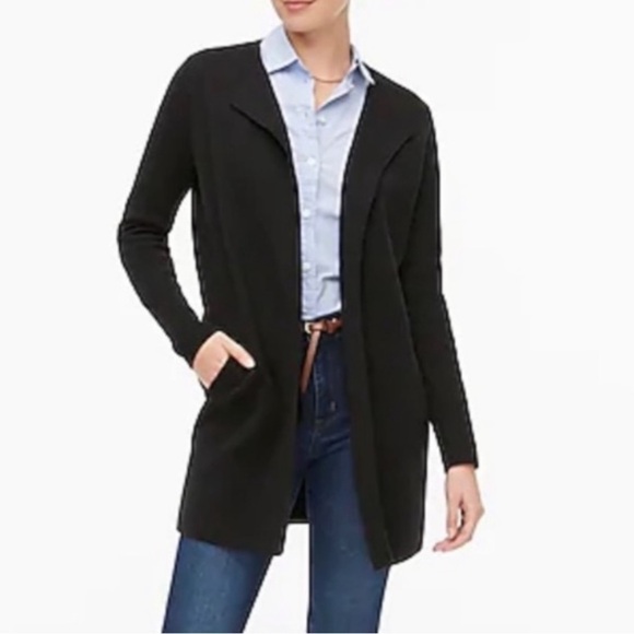 J. Crew Factory Vanessa sweater-jacket black - Picture 1 of 11